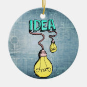 照明インスピレーション – レトロ電球 セラミックオーナメント (正面)