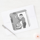 照明エネルギーをオフに救する スクエアシール (封筒)