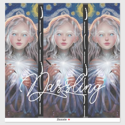 照明エレガンス:フラクタル美しいビニールシール シール (シート)