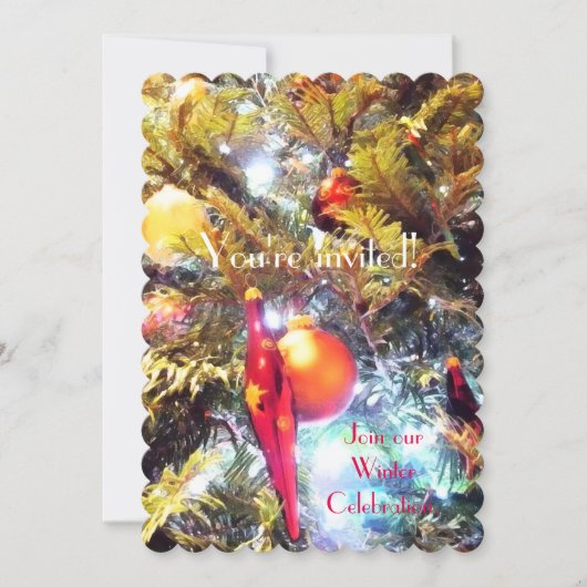 照明オーナメント、5 x 7招待状拡張性 招待状 (正面)