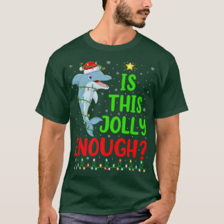 照明クリスマスツリーはすてきこの十分なイルカCh Tシャツ
