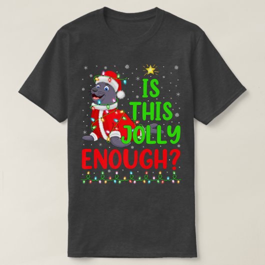 照明クリスマスツリーはすてきこの十分なシールChri Tシャツ (デザイン正面)
