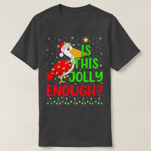 照明クリスマスツリーはすてきこの十分なペリカンCh Tシャツ (デザイン正面)