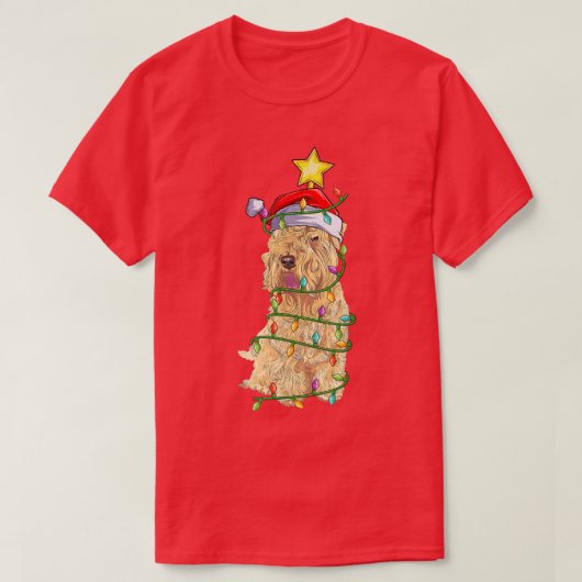 照明クリスマスツリーマッチングサンタホイアテンテリア Tシャツ (デザイン正面)