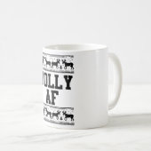 照明クリスマスマッチングサンタイタリアンハットグレイハウンド コーヒーマグカップ (正面右)