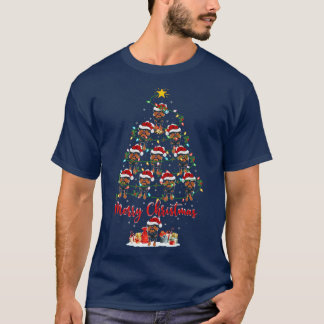 照明クリスマスマッチングサンタブリュッセルグリフォンChri Tシャツ