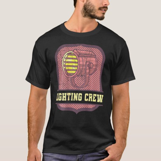 照明クルーレトロスポットシアター照明テクニ Tシャツ (正面)