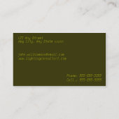 照明コンサルタント名刺 名刺 (裏面)