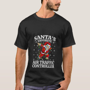 照明サンタのお気に入り航空交通管制官 Tシャツ