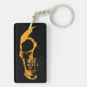 照明スカルオレンジ絵を描の作成 キーホルダー (裏面)