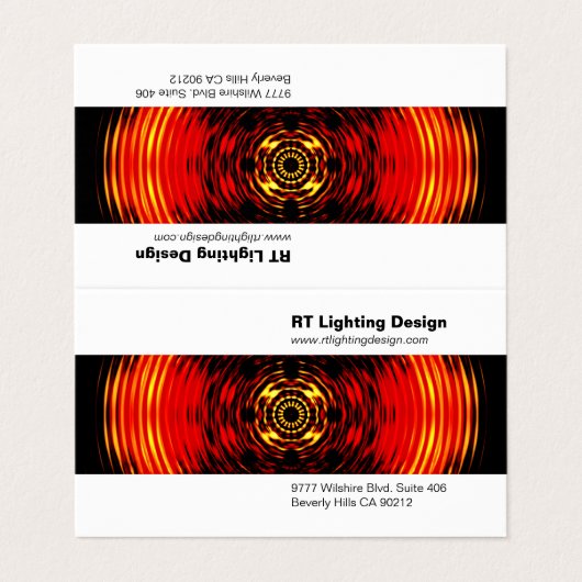 照明デザイナー折り畳み名刺 名刺 (外部フラット)