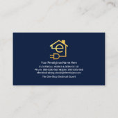 照明ブルーエレクトリシャンサイネージ照明 名刺 (裏面)