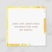 照明モダン絞り染めカラフル鮮やか スクエア名刺 (裏面)