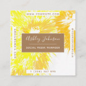 照明モダン絞り染めカラフル鮮やか スクエア名刺 (正面)