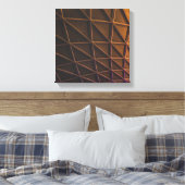 照明付きのファサード上の鉄骨梁のメッシュ キャンバスプリント (インサイチュ (寝室))