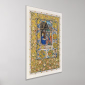 照明出生シーン中世バイブルのポスター 箔ポスター (レイダウン)