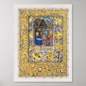 照明出生シーン中世バイブルのポスター 箔ポスター (正面)