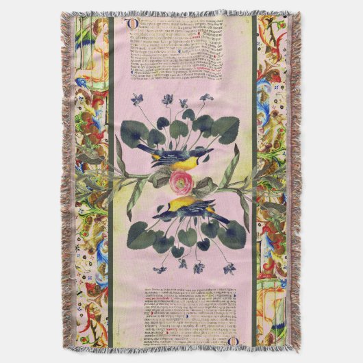 照明反射ほこりっぽいバラ スローブランケット (正面縦)