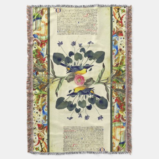 照明反射アイボリー スローブランケット (正面縦)