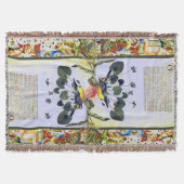 照明反射淡い色の青 スローブランケット (正面)