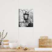 照明器具の白黒ビュー ポスター (キッチン)