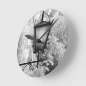 照明器具の白黒ビュー ラウンド壁時計 (傾斜)