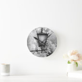照明器具の白黒ビュー ラウンド壁時計 (ホーム)