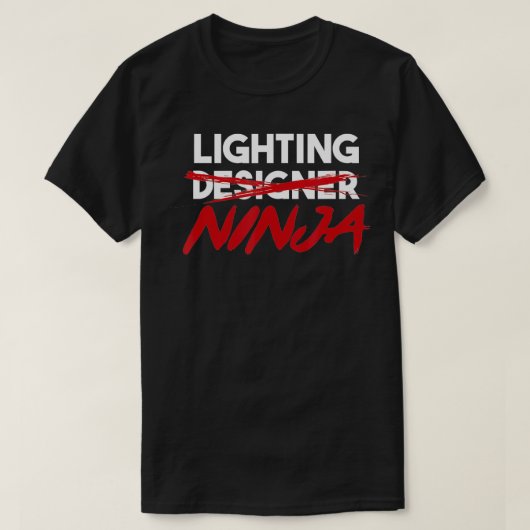 照明技術者ライトステージ電気 Tシャツ (デザイン正面)