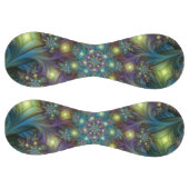 照明抽象芸術光沢のあるティール（緑がかった色）紫色のフラクタルアート ソフトボール (パネル)