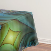 照明抽象芸術光沢のあるティール（緑がかった色）紫色のフラクタルアート テーブルクロス (インサイチュ)