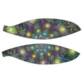 照明抽象芸術光沢のあるティール（緑がかった色）紫色のフラクタルアート バスケットボール (パネル)