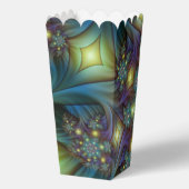 照明抽象芸術光沢のあるティール（緑がかった色）紫色のフラクタルアート フェイバーボックス (裏面)