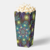 照明抽象芸術光沢のあるティール（緑がかった色）紫色のフラクタルアート フェイバーボックス (はじけた状態)