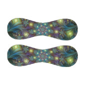 照明抽象芸術光沢のあるティール（緑がかった色）紫色のフラクタルアート 野球ボール (パネル)