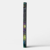 照明抽象芸術光沢のあるティール（緑がかった色）紫色のフラクタルアート Case-Mate iPhoneケース (裏面 / 左)