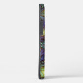 照明抽象芸術光沢のあるティール（緑がかった色）紫色のフラクタルアート Case-Mate iPhoneケース (裏面 / 右)