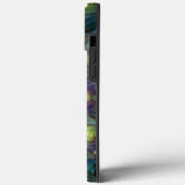 照明抽象芸術光沢のあるティール(緑がかった色)紫色のフラクタルアート Case-Mate iPhoneケース (裏面 / 左)