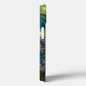 照明抽象芸術光沢のあるティール（緑がかった色）紫色のフラクタルアート Case-Mate iPhoneケース (裏面 / 右)