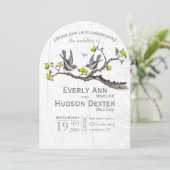 照明用イエロー&究極のグレーボホ結婚ズ 招待状 (スタンド正面)