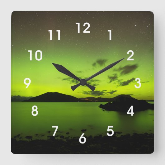 照明用オーロラ スクエア壁時計 (正面)