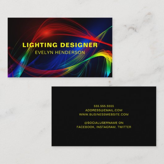 照明設計者 名刺 (正面/裏面)