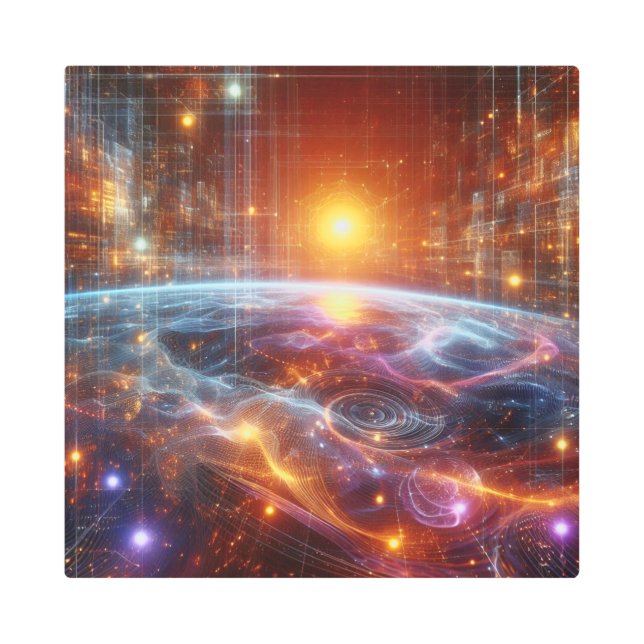 照明量子グリッド メタルプリント (正面)