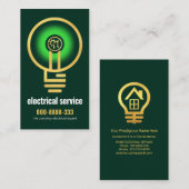 照明金ゴールド電球フィラメント 名刺 (正面/裏面)