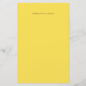 照明黄色の灰色の予算の結婚式の招待A9 (裏面)