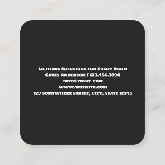 照明 スクエア名刺 (裏面)