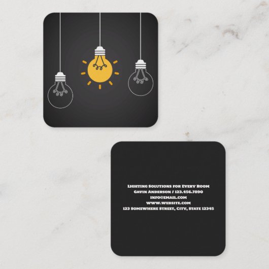 照明 スクエア名刺 (正面/裏面)