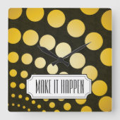 照明 スクエア壁時計 (正面)