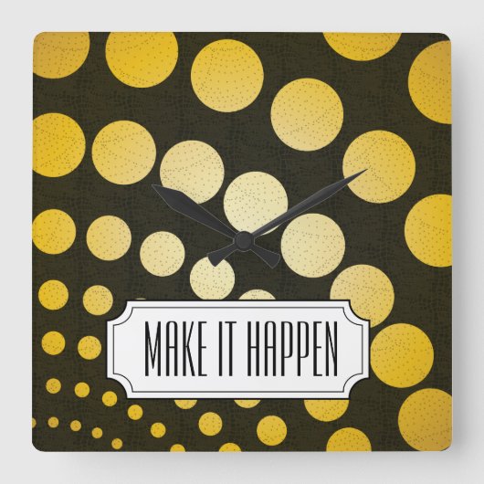 照明 スクエア壁時計 (正面)