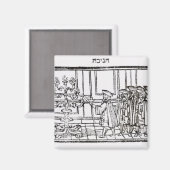 照明（ユダヤ教）メノラー マグネット (正面/裏面)