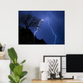 照明 – 嵐の夜 ポスター (ホームオフィス)